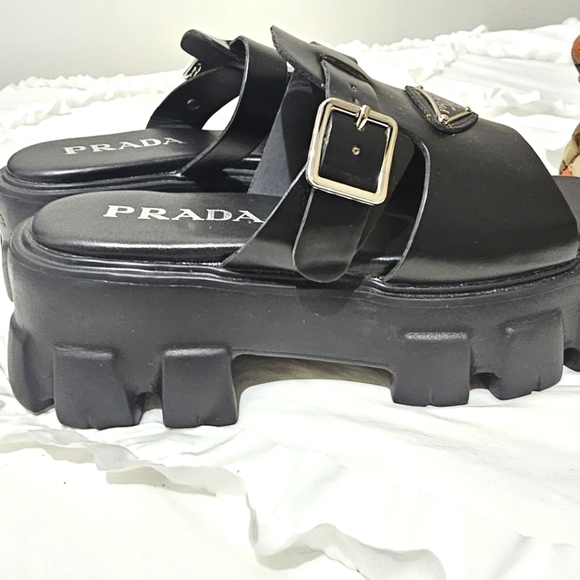 Prada NEW Monolith Extralight platform foam rubber sandals - Picture 4 of 12